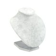 thumbnail image 2 of Expositor de collares de terciopelo individual, expositor de joyas, premium, gris 20x20x17cm, 2 of 7