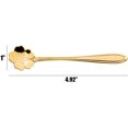 thumbnail image 3 of LAICAIW ® Pack of 6 Golden Flower Spoons, Stainless Steel Tableware Coffee Tea Stirring Sugar Dessert Soup Spoons, 3 Patterns 5'', 3 of 3