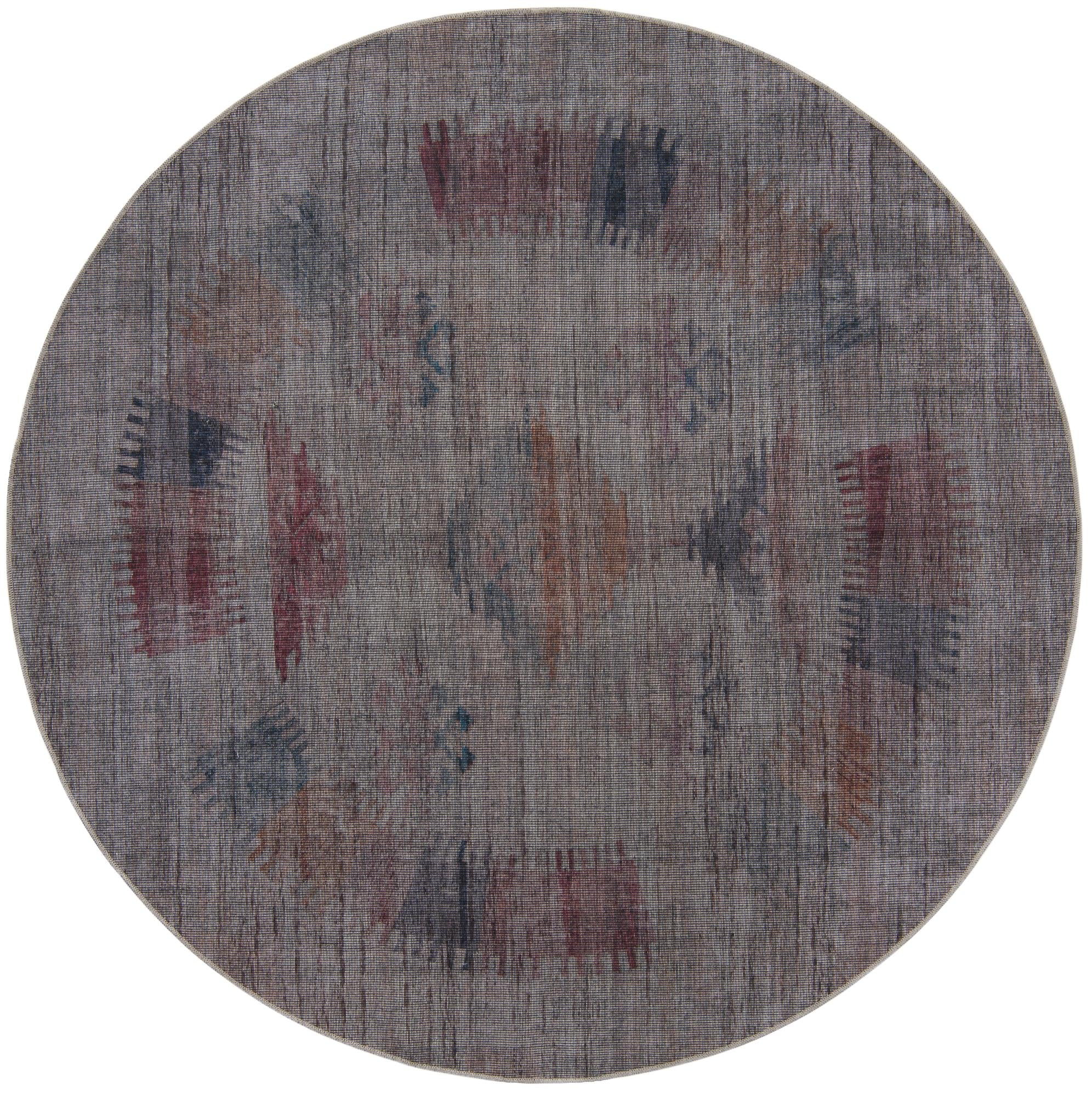 Sisu Collection Washable Rug 8 Ft Round Sandy Ivory