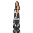 thumbnail image 2 of Riviera Sun Tie Dye Spaghetti Strap Maxi Dress (Black / White, Small), 2 of 3