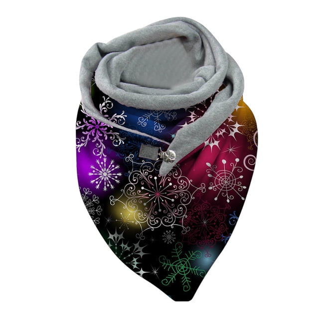 Chalas envoltura bufandas de moda cálido chic impresión moda botón de moda cachemir suave triángulo peluche bufanda para los cines supermercados cruce gris y púrpura Soledad Chales envuelven las bufandas