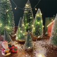thumbnail image 2 of Mini Christmas Tree Green Cedar LED Lights Pine Needle Tree Christmas Decor Desktop Ornament Gifts New Year Home Party Supply, 2 of 4