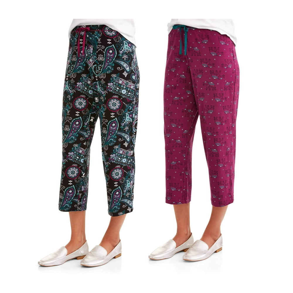 Secret Treasures Secret Treasures Essentials Women's and Women's Plus 2Pack Print Capri Sleep