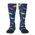 thumbnail image 2 of Picia Women Crew Soft Moisture-wicking Socks Dinosaurs Pattern Design Cotton Socks, One Size fit All, 2 of 9