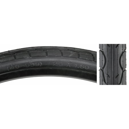 Sunlite Kwest K193 Tire 26x1.50 Black MTB City Slick Tour Hybrid Bike 26  x 1.5 2 pieces 