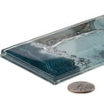 thumbnail image 3 of Myst Capri Blue 3-in. x 12-in. Subway Brick Joint Marble Look Polished Glass Mosaic Wall Tile, 3 of 7