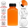 thumbnail image 3 of CHL-6pcs 10oz Plastic Juice Bottles with Caps, Clear Empty Reusable Water Bottles, Disposable Beverage Containers Bulk for Juicing Smoothies Turmeric Juice Milk and Other Beverages, 3 of 4