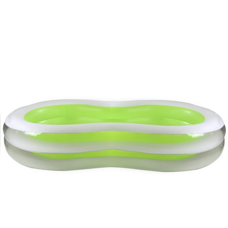 Pool Central 94.5" Green and White Inflatable Figure 8 Swimming Pool