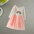 thumbnail image 7 of IROINNID Baby Girls Tutu Dress Summer Long Sleeve Princess Birthday Party Dresses Sequin Ruffle Tulle Sundress 6T, 7 of 7