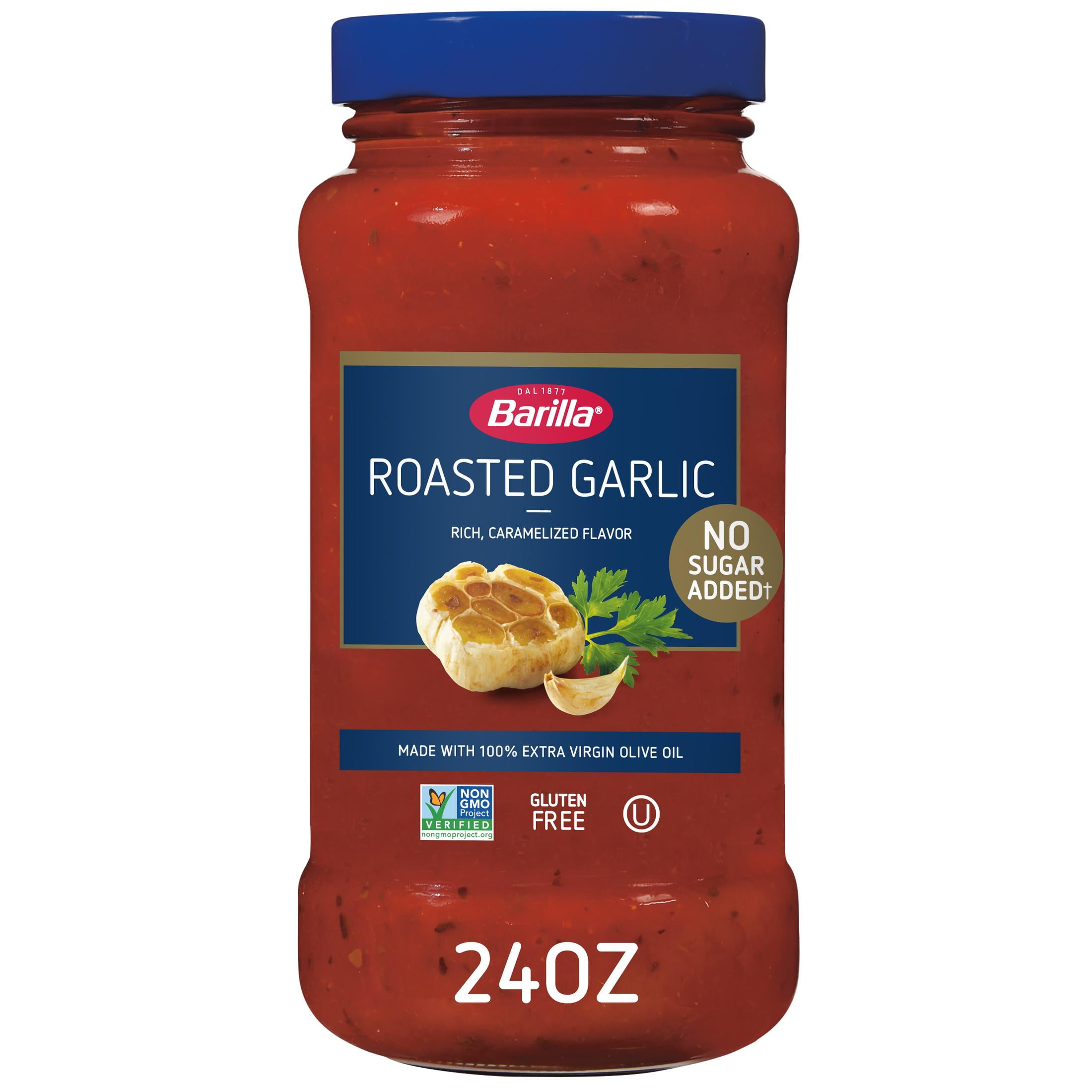 (2 pack) Barilla Pasta Sauce, Roasted Garlic, 24 oz., No Added Sugar, Gluten Free
