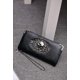 thumbnail image 2 of Skull Wallets for Women Zip Around Clutch with Credit Card Holder Phone Case Leather Long Goth Wallet Purse with Wristlet, Black, 2 of 4