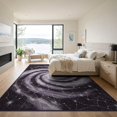 thumbnail image 3 of ODIKA 9'x12' Washable Area Rug Galaxy Starry Cosmic Swirl Glowing Constellation Nebula Purple Flowing Dynamic for Great Room, Indoor Concept, Large Living Low Pile, Flatwoven, 3 of 7