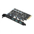 thumbnail image 1 of PCIe to USB 3.2 Gen 2 Card with 20Gbps Bandwidth 5-Port (3X USB-A -2X USB-C) Converter PCIE Splitter for 10/8, 1 of 7