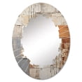 thumbnail image 2 of Designart "Abstract painting I" Abstract Round Wall Mirror - Modern Oval Printed Decorative Oversized Mirror - Multiple Color Options, 2 of 4