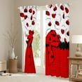 thumbnail image 3 of Manfei Cute Ladybird Blackout Curtains,Red Bowknot Curtains Pack of 2 (38x45 Each),Polka Dots Window Curtains,Microfiber Cartoon Bedroom Decorative, 3 of 6