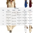 thumbnail image 3 of hoksml Women's V-Neck Short Sleeve Jumpsuit, Casual Button Front Wide Leg Overalls with Pockets, 3 of 7