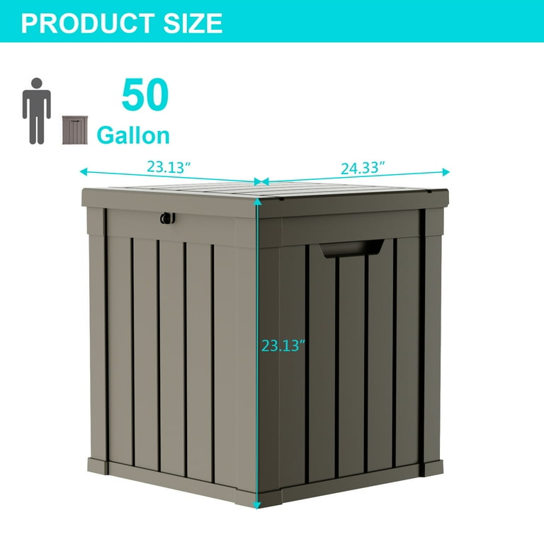 Suncast 50 gallon resin deck box sale