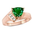 thumbnail image 3 of Star K � Simulated Emerald Trillion Triangle Contemporary Modern Designer Ring, 3 of 9