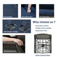 thumbnail image 5 of MeetLeisure Water Resistant Stainless Steel Outdoor Swivel Chair with Cushions - Set of 2, Navy, 5 of 12