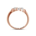 thumbnail image 5 of AFFY 0.05CT Natural Diamond "I Love You" Infinity Heart Promise Ring 14K Rose Gold over Silver-9, 5 of 7
