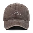 thumbnail image 3 of Bibifish Mens Womens Baseball Cap Ocean Wave Embroidered Pattern Vintage Washed Retro Beach Travel Hats, 3 of 3