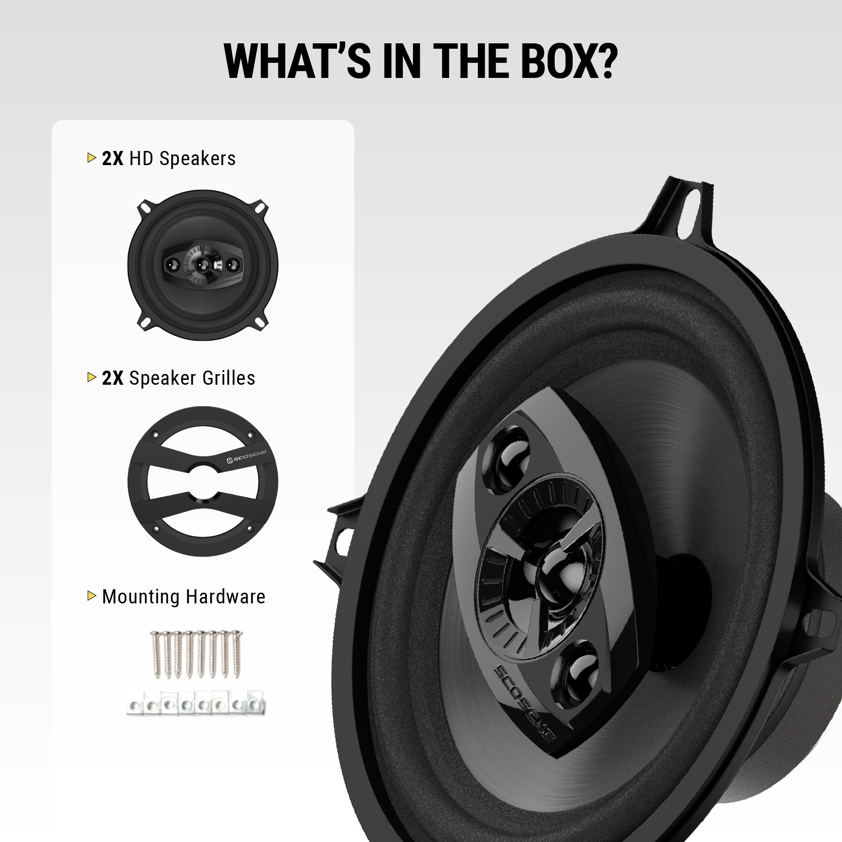 Scosche 5.25" 4-Way Car Audio Speaker Pair - 160W photo 6