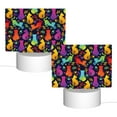 thumbnail image 2 of Cauagu Colorful Cats for Rectangle Acrylic Night Light - Acrylic Modern Bedside Light with LED Light Lamp Base - Decorative Night Lamp for Restaurant Bar Cafe Shop, 2 of 9