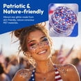 thumbnail image 3 of Red White Blue Hair Glitter Stick, 4th of July American Flag Star Face and Body Glitter, Fourth of July Accessories, Waterproof Glitter Makeup for Women for Football Game(A), 3 of 10