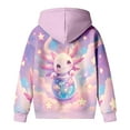thumbnail image 6 of Hoodies for Girls Cute All Over Print Daily Casual Pullover Hoodie Top Fall Winter Girls Hoodies Size 3-5Y, 6 of 6