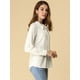 thumbnail image 4 of Camisa Casual con Botones Manga Larga Allegra K Corbata de Lazo Para Mujer Blanco L, 4 of 6