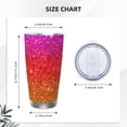 thumbnail image 4 of Vsdgher Rainbow Glitter 20 Oz Stainless Steel Vacuum Insulated, Travel Mug Coffee Cup for Home, Office, Outdoor Works Great for Ice Drinks and Hot Beverage -Straw Three-piece Set, 4 of 8