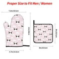 thumbnail image 2 of Haiem Cute Panda Print Extra Long Oven Mitts and Pot Holders 4pc Sets: Heat Resistant Silicone Oven Mittens with Mini Oven Gloves and Hot Pads Potholders, 2 of 6