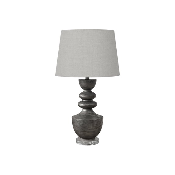 Lighting - 28"h - Table Lamp - Gray Resin - Gray Shade - Transitional