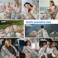 thumbnail image 5 of Elegant Spring Floral Cooling Blanket,Lightweight Breathable Summer Throw Blanket with Double Sided Cold Effect,Summer Botanical Plaid Farmhouse Picnic Blankets Bed Sheet for Hot Sleepers 50"x60", 5 of 8
