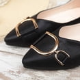 thumbnail image 5 of Miluxas Women's Foldable Ballet Flats, Portable Slip-on Shoes, Circular Embellished, Synthetic Leather, Round Toe, Casual Black 5.5(36), 5 of 9