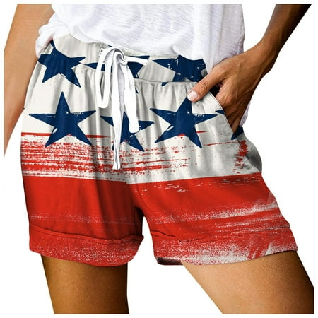 VMESZQFG Shorts for Women with Pockets Womens Boy Shorts Underwear Cotton Womens Casual Drawstring Shorts Summer Elastic Waist Shorts Lightweight Long Cardigans for Women Red