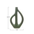 thumbnail image 2 of Bloomingville Stoneware Sculptural Vase with Teardrop Handles, Matte Green, 2 of 8