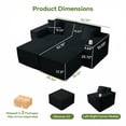 thumbnail image 2 of Deep Seat Loveseat Sofa, Black Boneless Corduroy Couch with 2 Ottomans for Small Spaces, Compact Apartments or Living Rooms, No Assembly Required, 2 of 8
