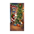 thumbnail image 2 of Christmas Door Cover - Santa-Print Door Banner Weather-Proof Fast Install, Indoor Outdoor Holiday Backdrops for Entryway or Party Photo, 2 of 6