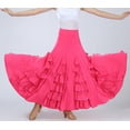 thumbnail image 3 of Long Affordable Flamenco Ballroom Skirts Dance Wear Dancewear Outfits Pink, 3 of 3