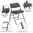 thumbnail image 6 of Flash Furniture 2 Pack HERCULES Series Premium Curved Triple Braced & Double Hinged Gray Fabric Metal Folding Chair, 6 of 14