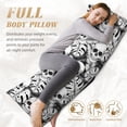 thumbnail image 5 of Disketp Skull and palm leaves Print Body Pillow Cover - Super Soft 20x54 Body Pillow Case,Long Side Hidden Zipper, 5 of 8