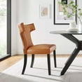 thumbnail image 3 of Modway Curve Solid Wood and Vegan Leather Dining Chair in Tan, 3 of 9