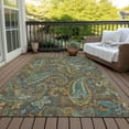 thumbnail image 6 of Addison Rugs Chantille Indoor/Outdoor Transitional Paisley Chocolate Washable Rectangle Rug, 10' x 14', 6 of 6