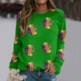 thumbnail image 2 of OJinShaWanO Chandail à Capuchon Graphique pour Femmes Printemps Été Vacances Imprimé Manches Courtes Col Rond T-Shirt Haut, 2 of 5