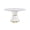 White, variant on LeisureMod Modern Dining Table with a Round Sintered Stone Tabletop in White Steel Seats 6-10 for Dining Room, Kitchen in Solid White