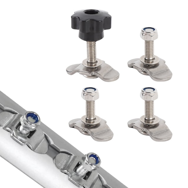 Accesorios De Tuerca De Espárrago De Riel En L, Espárragos Roscados De Doble Lengüeta De Acero Inoxidable De Bloqueo Seguro Resistentes A La Oxidación M8x35 Mm Para Camioneta
