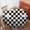 Black And White, variant on Yellow and White Checkered Pattern Round Tablecloth 60"x60", Wrinkle Resistant Wipeable Table Cover for Kitchen Dining Room Picnic Patio and Party