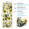 thumbnail image 2 of White Green Leaf Sunflower Pattern Hot Yoga Mat Towel Non Slip for Hot Yoga - Quick-Drying Yoga Mat Cover with 4 Corner Pockets with Travel Bag - Hot Yoga Towel Non Slip 70"x26", 2 of 6