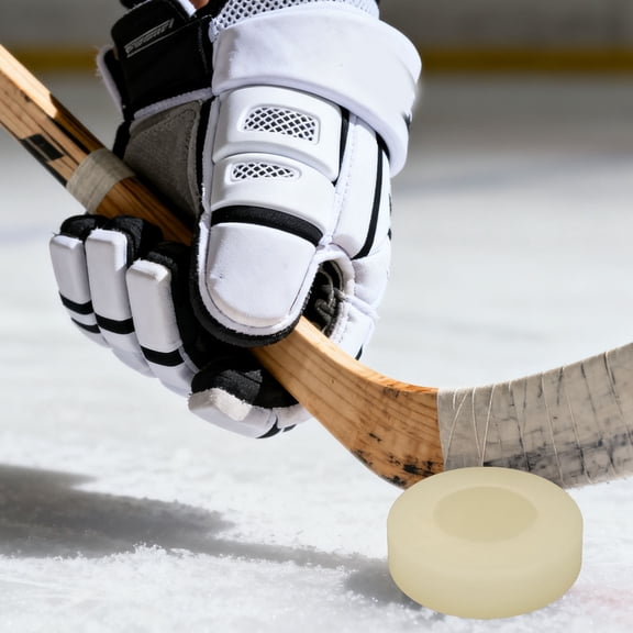 LOLIPPYY 6-Pack White PVC Ice Hockey Training Pucks with Noise Reduction and Matte Finish for Indoor and Outdoor Use